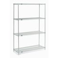 Nexel Chrome Wire Shelving, 48W X 24D x 74H 24487C